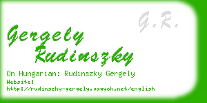 gergely rudinszky business card